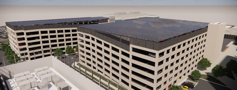 Rendering of the solar photovoltaic (PV) arrays atop new parking structures (Photo: Business Wire)